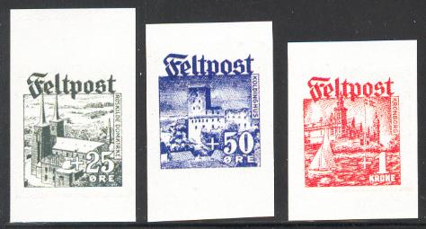 SS Panzergrenadier Regiment Danmark Feltpost Set imperforate