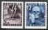Unissued 1946 Austria Hitler Death Mask  SS lightning facsimile set